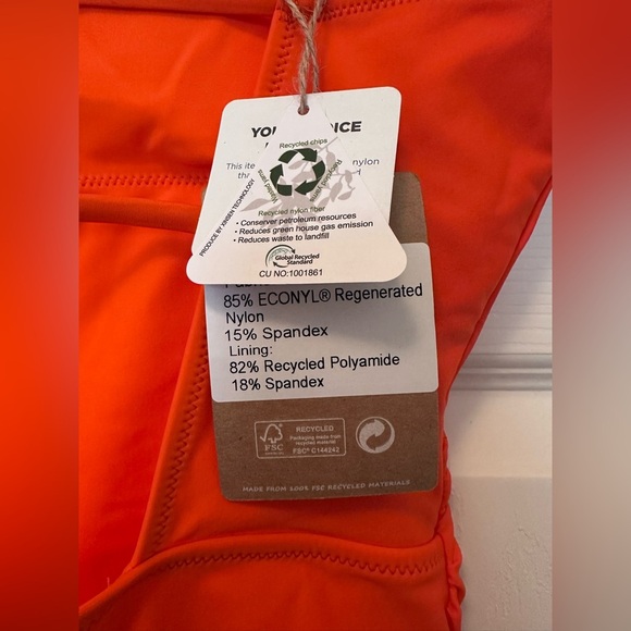 NEW Berlook Bright Orange Swimsuit, Large - Picture 5 of 7